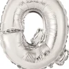 Kirjainfoliopallot>Riethmüeller Kirjainfolio Q hopeanvärinen puhallettava 34 cm