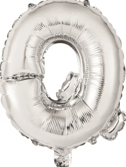 Kirjainfoliopallot>Riethmüeller Kirjainfolio Q hopeanvärinen puhallettava 34 cm