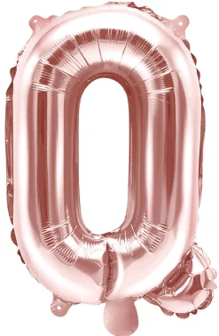 Kirjainfoliopallot>PartyDeco sp. z o.o. sp. k., ul. Kolumba 1, 70-035 Szczecin, www.partydeco.com Kirjainfolio Q ruusukullanvärinen ilmatäytteinen 35 cm
