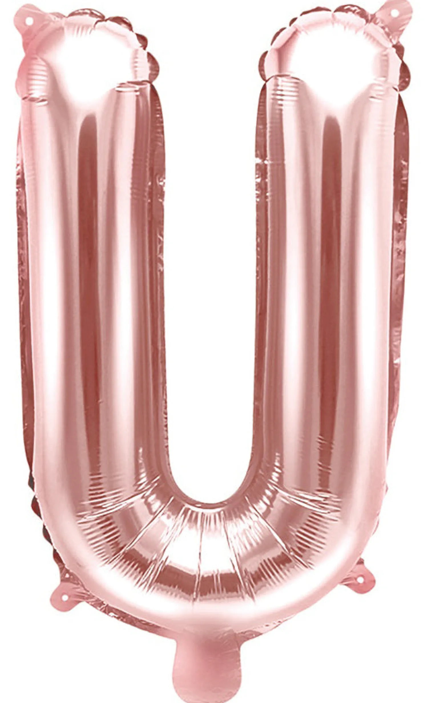Kirjainfoliopallot>PartyDeco sp. z o.o. sp. k., ul. Kolumba 1, 70-035 Szczecin, www.partydeco.com Kirjainfolio U ruusukullanvärinen ilmatäytteinen 35 cm