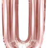 Erikoisilmapallot>PartyDeco sp. z o.o. sp. k., ul. Kolumba 1, 70-035 Szczecin, www.partydeco.com Kirjainfolio U ruusukullanvärinen ilmatäytteinen 35 cm
