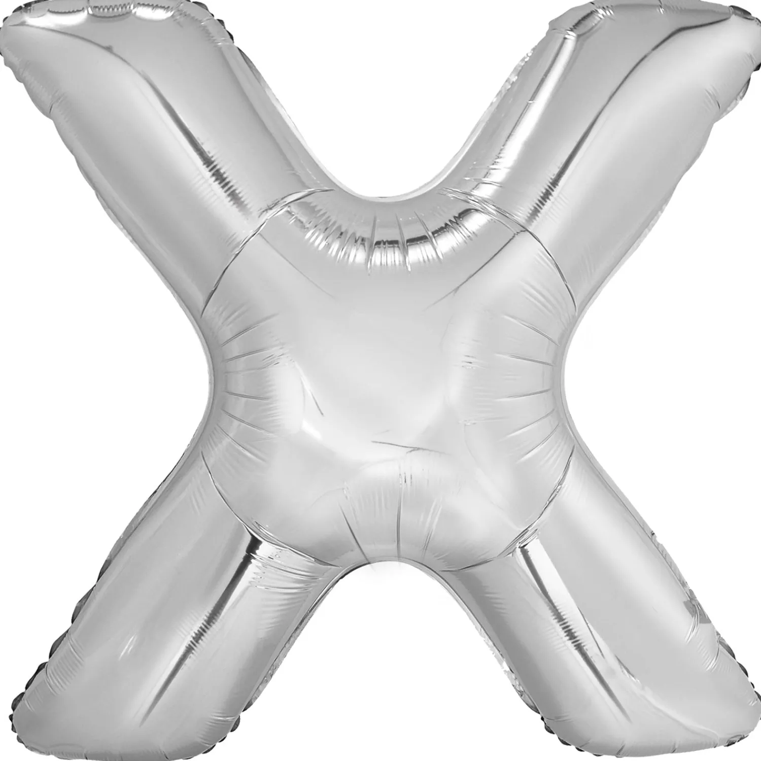 Kirjainfoliopallot>Riethmüeller Kirjainfolio X hopeanvärinen 86 cm