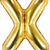 Erikoisilmapallot>PartyDeco sp. z o.o. sp. k., ul. Kolumba 1, 70-035 Szczecin, www.partydeco.com Kirjainfolio X kullanvärinen ilmatäytteinen 35 cm