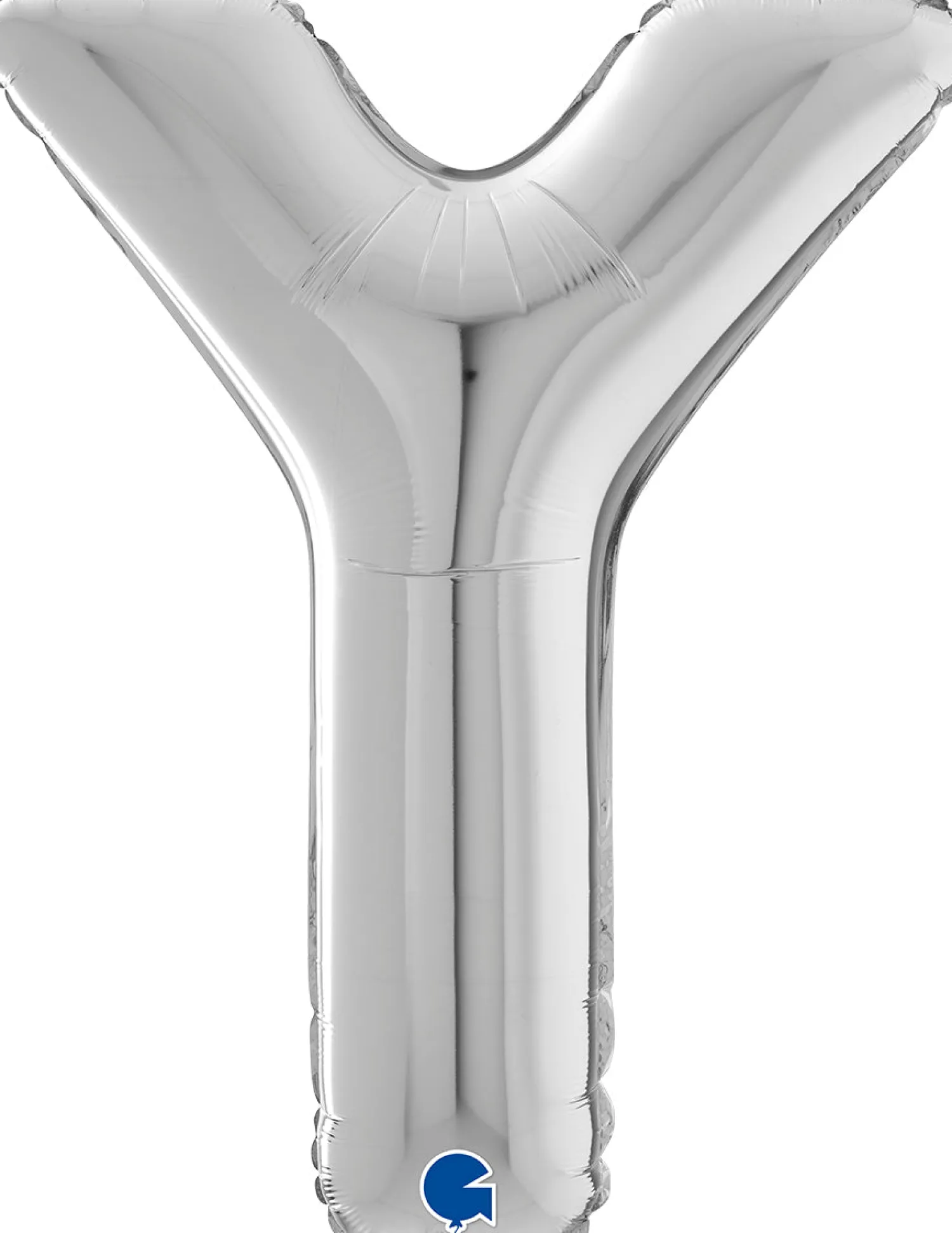 Kirjainfoliopallot>Grabo Intl Srl, Via del Lavoro 33, 47853 CORIANO, ITALY, www.graboballoons.com Kirjainfolio Y hopeanvärinen 75 cm