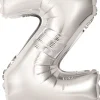 Kirjainfoliopallot>Riethmüeller Kirjainfolio Z hopeanvärinen puhallettava 34 cm