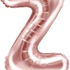 Erikoisilmapallot>PartyDeco sp. z o.o. sp. k., ul. Kolumba 1, 70-035 Szczecin, www.partydeco.com Kirjainfolio Z ruusukullanvärinen ilmatäytteinen 35 cm