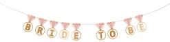 Muut Ripustettavat Koristeet|Viiri- Ja Kirjainnauhat>PartyDeco sp. z o.o. sp. k., ul. Kolumba 1, 70-035 Szczecin, www.partydeco.com Kirjainnauha Bride to be 2,5 m