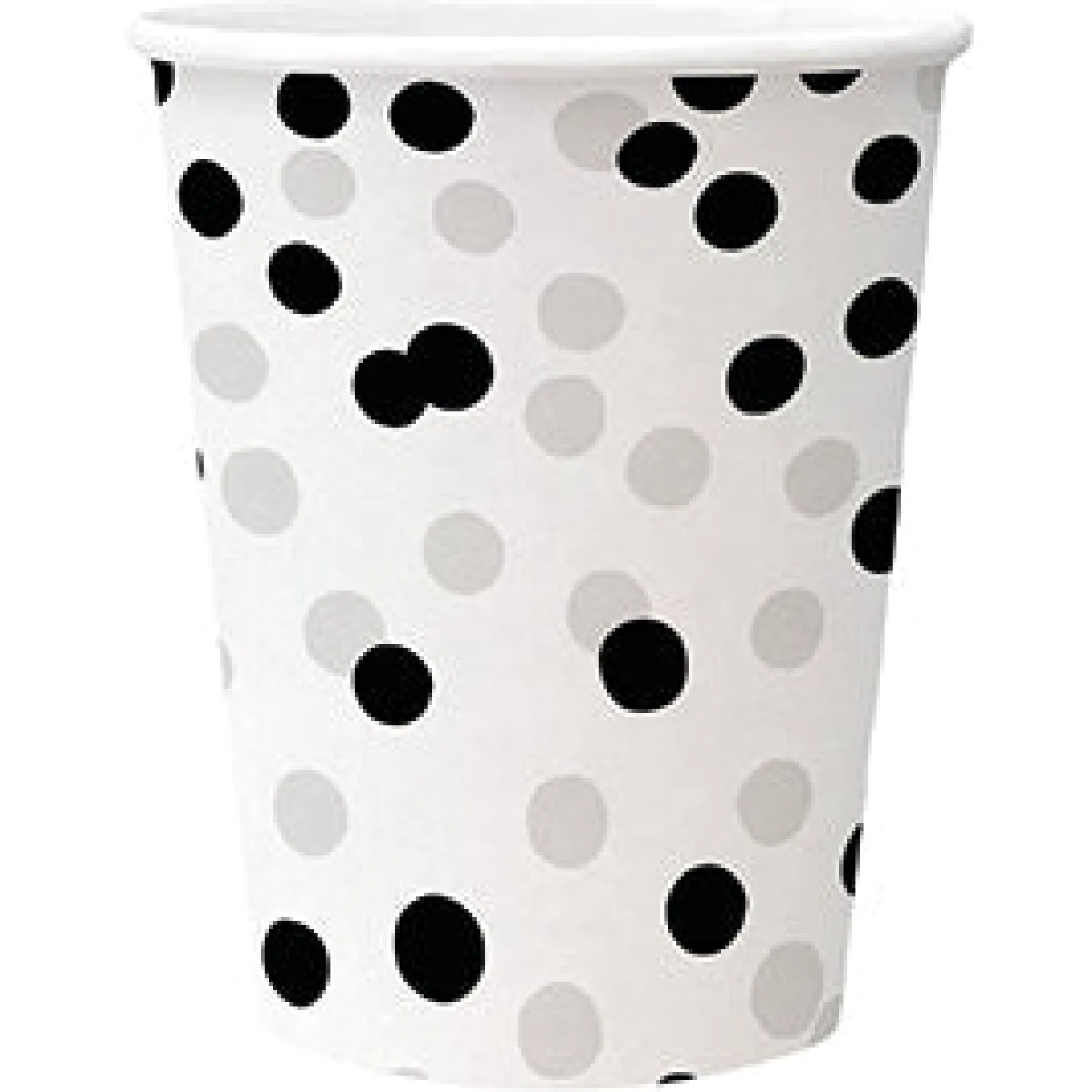 Lasit Ja Mukit>PAW Sp. z o.o., Nektarowa 9, 62-002 Suchy Las, www.paw.pl Konfetti pahvimuki hopea musta 250 ml 8 kpl/pkt