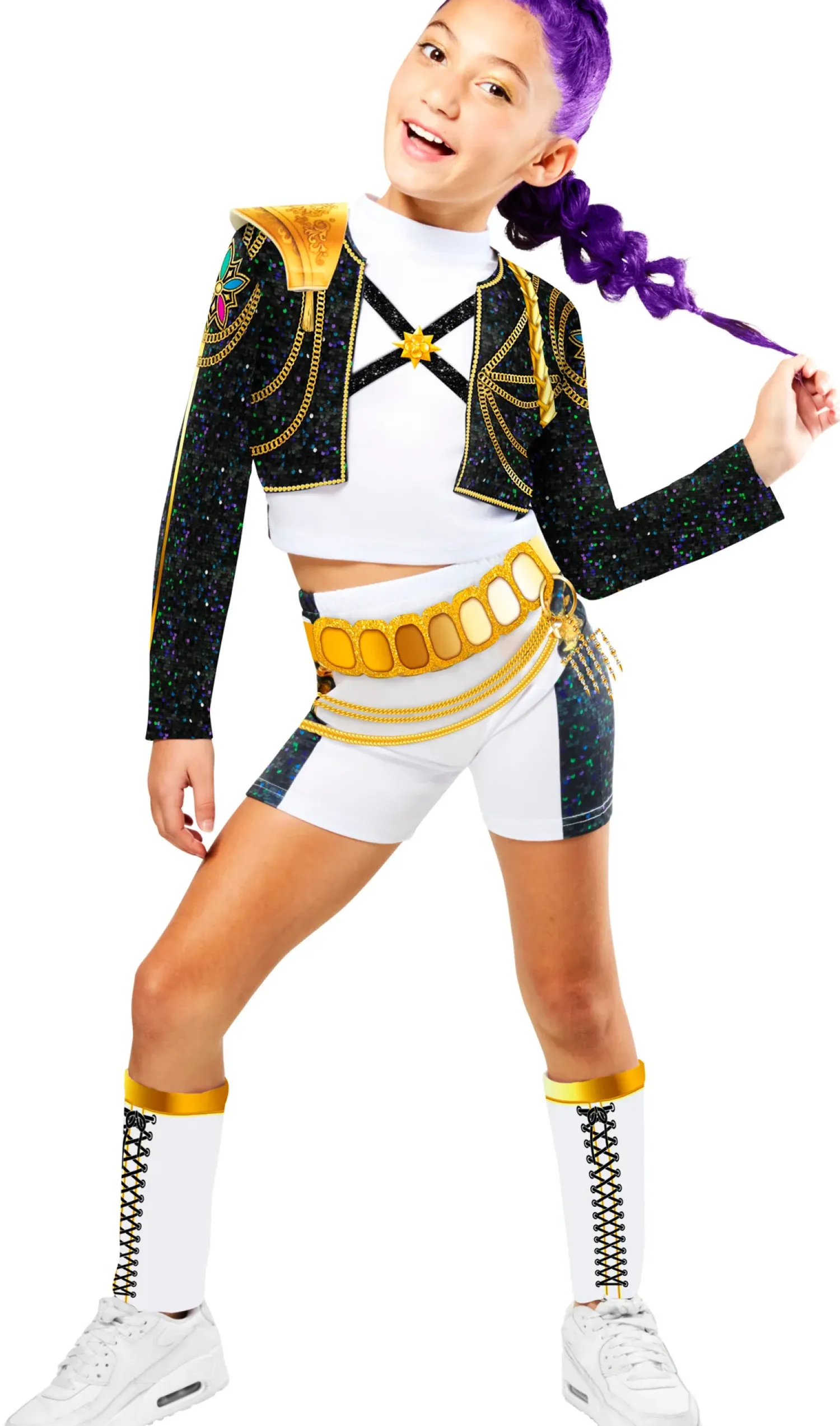 Lasten Naamiaisasut>Rubies Netherlands b.v., Heldenseweg 25A, 6086 PD Neer, www.rubies.com K-Pop Demon Hunters Rumi Golden asu 110-116 cm