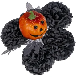 Muut Asusteet|Halloween>CARNIVAL TOYS SRL, VIA GOLDONI 1, 48026 GODO DI RUSSI, RA, www.carnivaltoys.it Kukkakimppu musta; krysanteemi ja kurpitsa