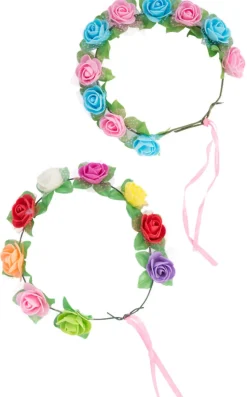 Muut Asusteet|Pannat, Kruunut Ja Tiarat>CARNIVAL TOYS SRL, VIA GOLDONI 1, 48026 GODO DI RUSSI, RA, www.carnivaltoys.it Kukkaseppelelajitelma 1 kpl, 2 erilaista