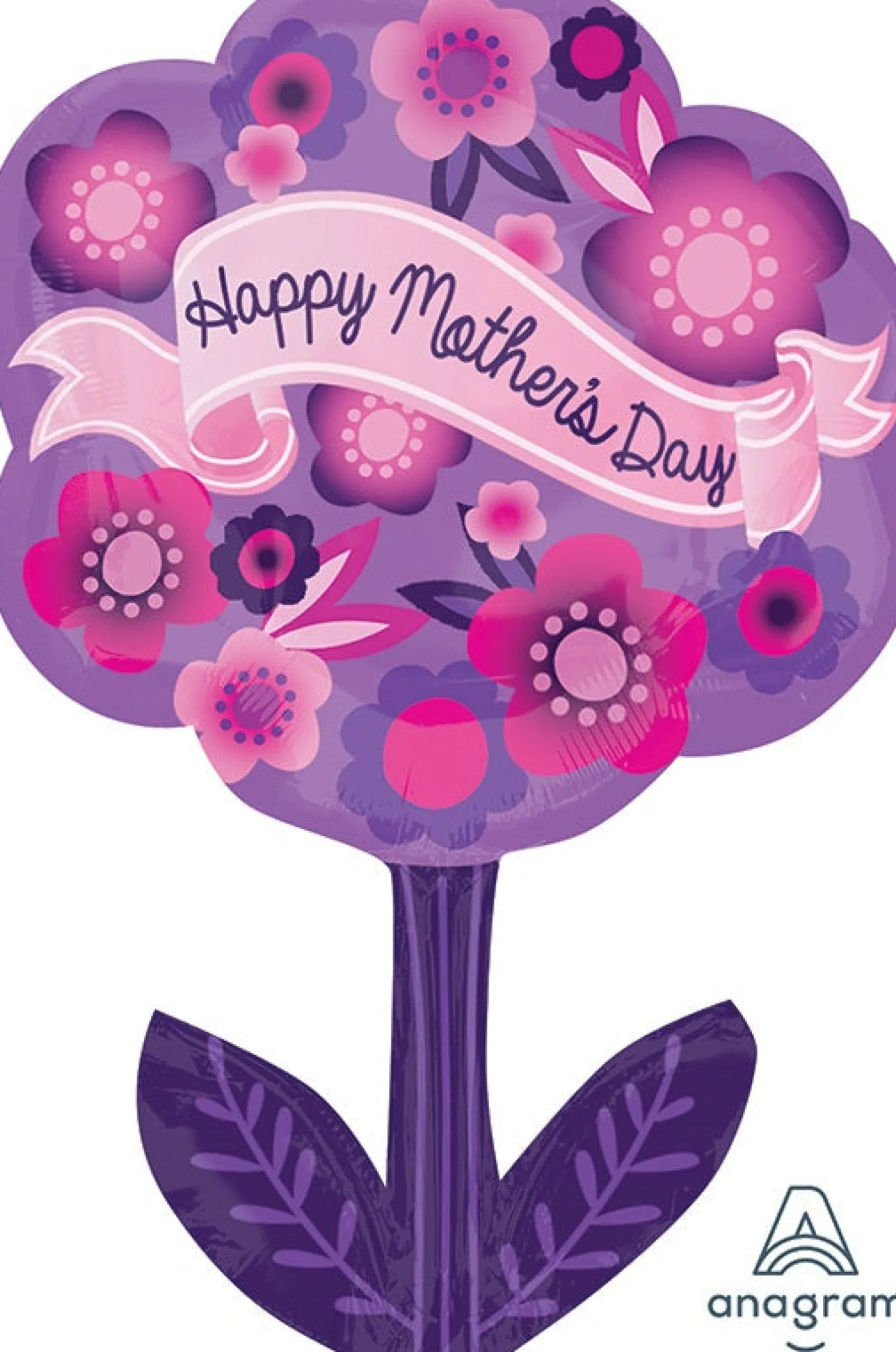Muotofoliopallot>Anagram International Inc, 7700 Anagram Drive, MN 55344-7307, USA, http://www.anagramballoons.com/ Kukkia äidille pienmuotofoliopallo