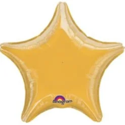 Pienet Foliopallot|Yksiväriset Foliopallot>Anagram International Inc, 7700 Anagram Drive, MN 55344-7307, USA, http://www.anagramballoons.com/ Kullanvärinen tähti foliopallo