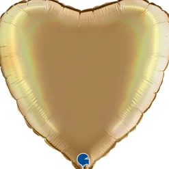 Yksiväriset Ilmapallot>Grabo Intl Srl, Via del Lavoro 33, 47853 CORIANO, ITALY, www.graboballoons.com Kulta sateenkaaren värssä kuultava sydän foliopallo