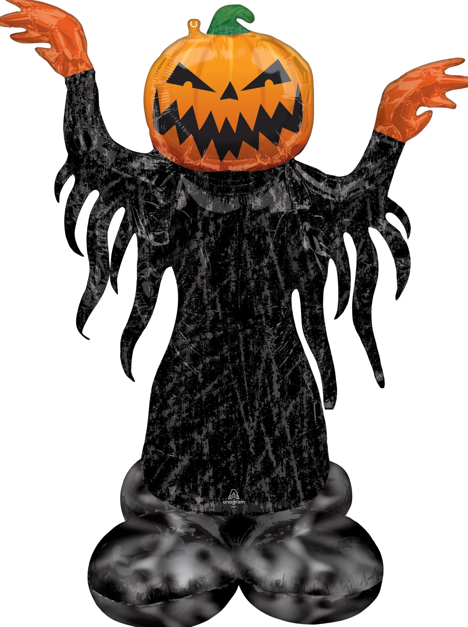 Halloween|Erikoisfoliopallot>Anagram International Inc, 7700 Anagram Drive, MN 55344-7307, USA, http://www.anagramballoons.com/ Kurpitsahaamu ilmatäytteinen foliopallo 134 cm