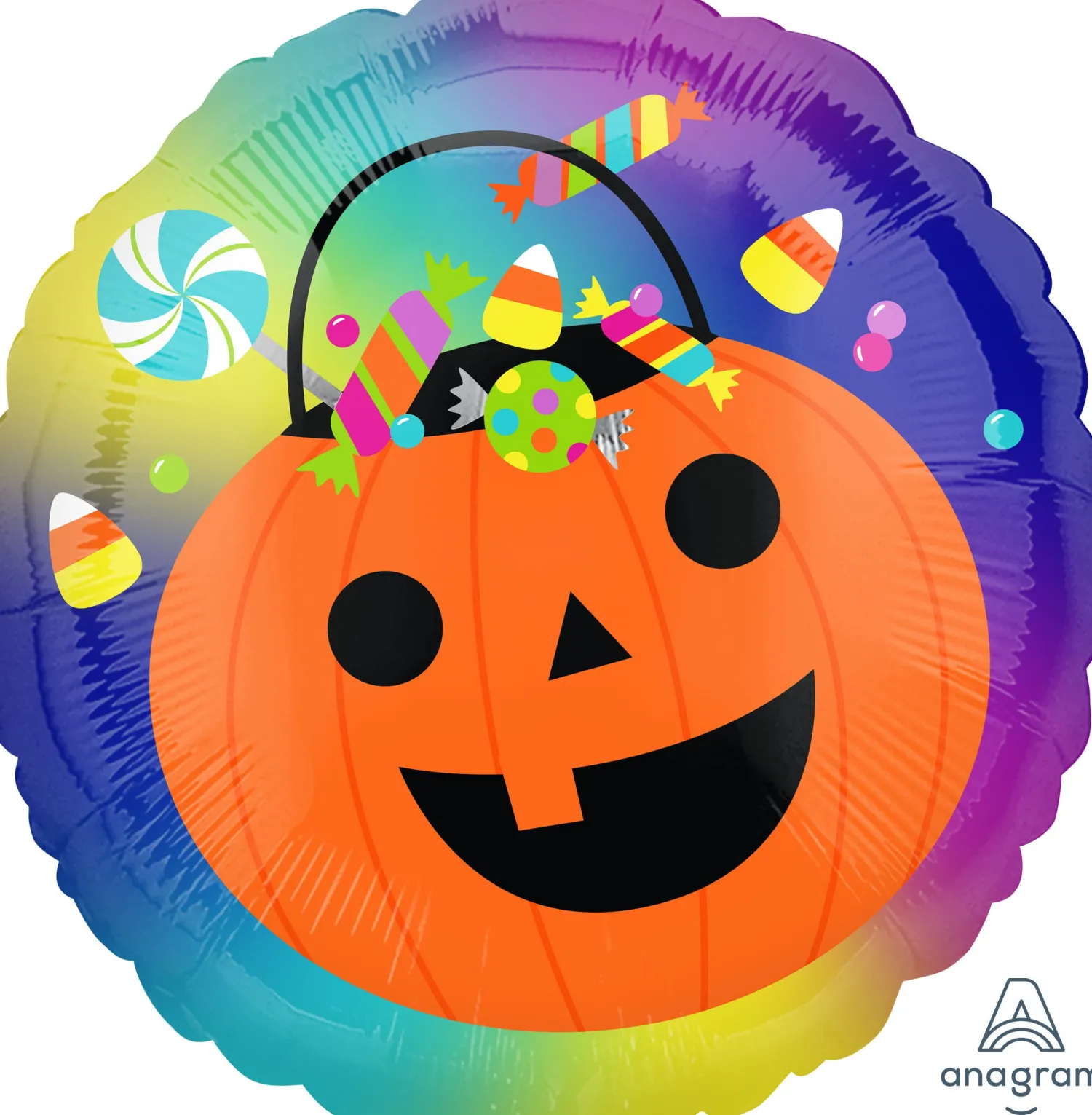 Pienet Foliopallot|Halloween>Anagram International Inc, 7700 Anagram Drive, MN 55344-7307, USA, http://www.anagramballoons.com/ Kurpitsa karkki vai kepponen foliopallo