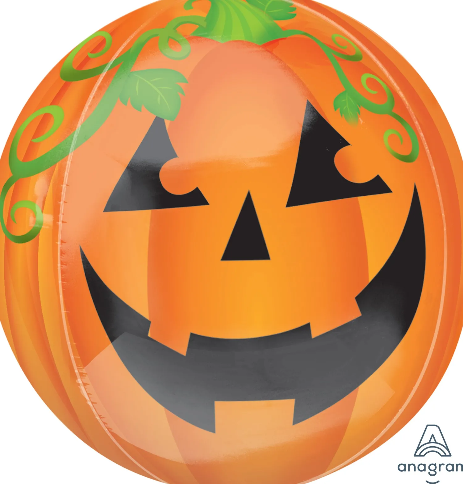 Halloween|Erikoisfoliopallot>Anagram International Inc, 7700 Anagram Drive, MN 55344-7307, USA, http://www.anagramballoons.com/ Kurpitsa pallokas 3D muotofoliopallo