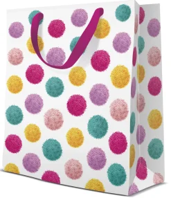 Lahjapaketointi|Muut Juhlatarvikkeet>PAW Sp. z o.o., Nektarowa 9, 62-002 Suchy Las, www.paw.pl Lahjakassi pompom M M 25 x 20 x 10 cm 1 kpl/pkt