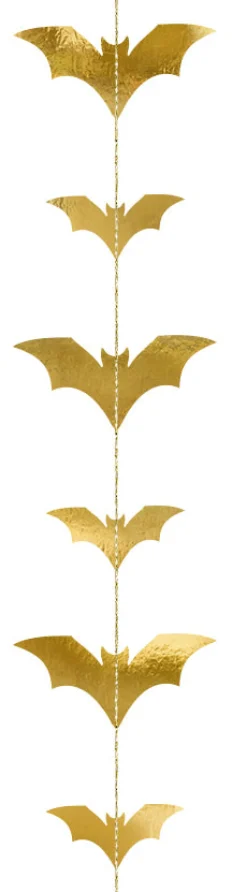Muut Ripustettavat Koristeet|Halloween>PartyDeco sp. z o.o. sp. k., ul. Kolumba 1, 70-035 Szczecin, www.partydeco.com Lepakot ripustettava koriste kullanvärinen 1,5 m