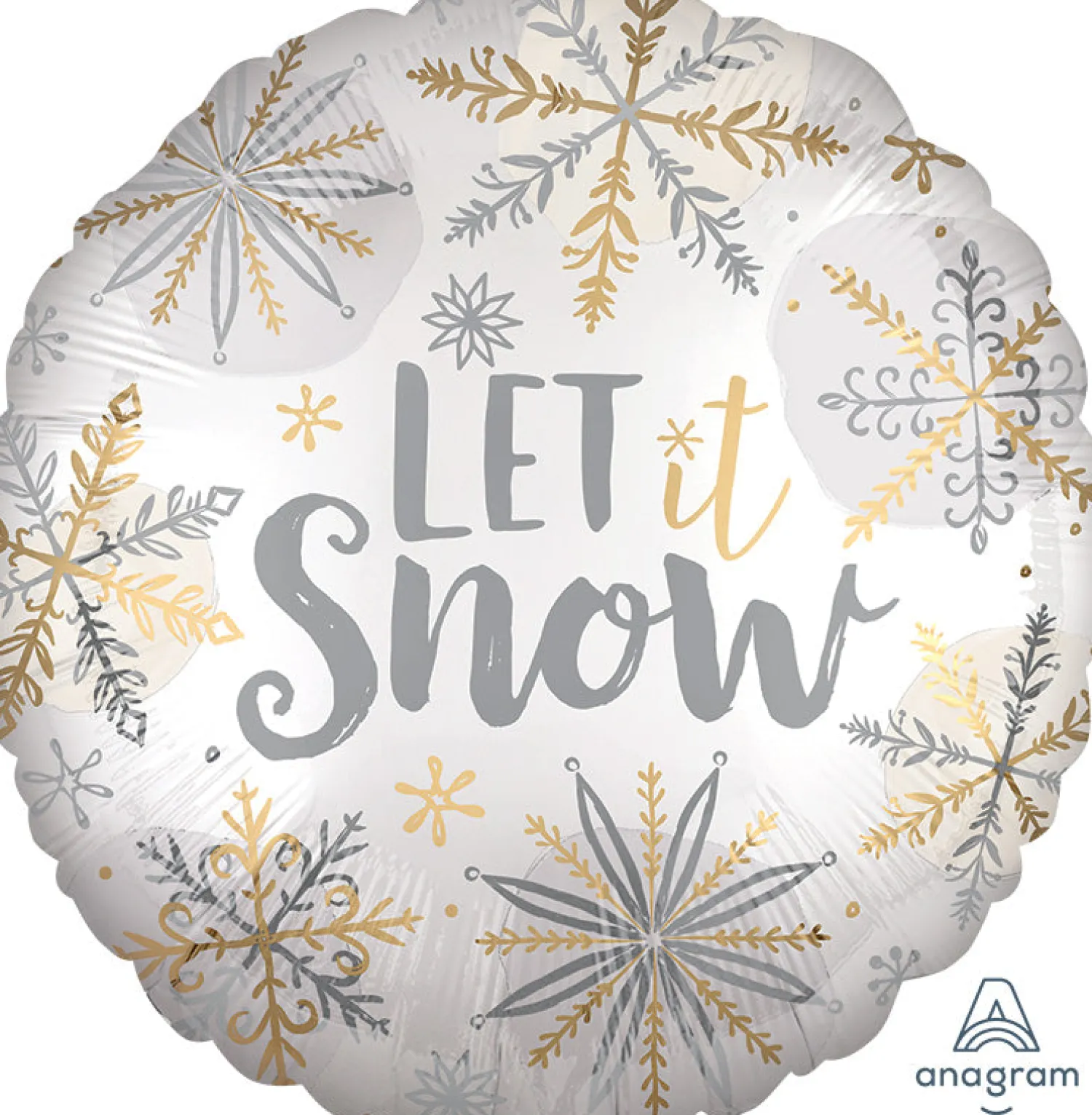 Pienet Foliopallot|Joulu>Anagram International Inc, 7700 Anagram Drive, MN 55344-7307, USA, http://www.anagramballoons.com/ Let it snow foliopallo