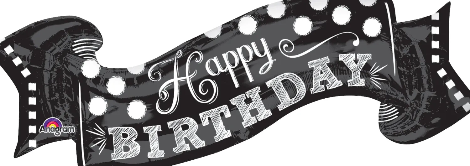 Syntymäpäivät|Syntymäpäivät>Anagram International Inc, 7700 Anagram Drive, MN 55344-7307, USA, http://www.anagramballoons.com/ Liitutaulu Happy Birthday muotofoliopallo