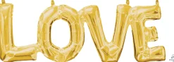 Erikoisilmapallot>Anagram International Inc, 7700 Anagram Drive, MN 55344-7307, USA, http://www.anagramballoons.com/ LOVE kirjaimet kullanvärinen puhallettava foliopallo