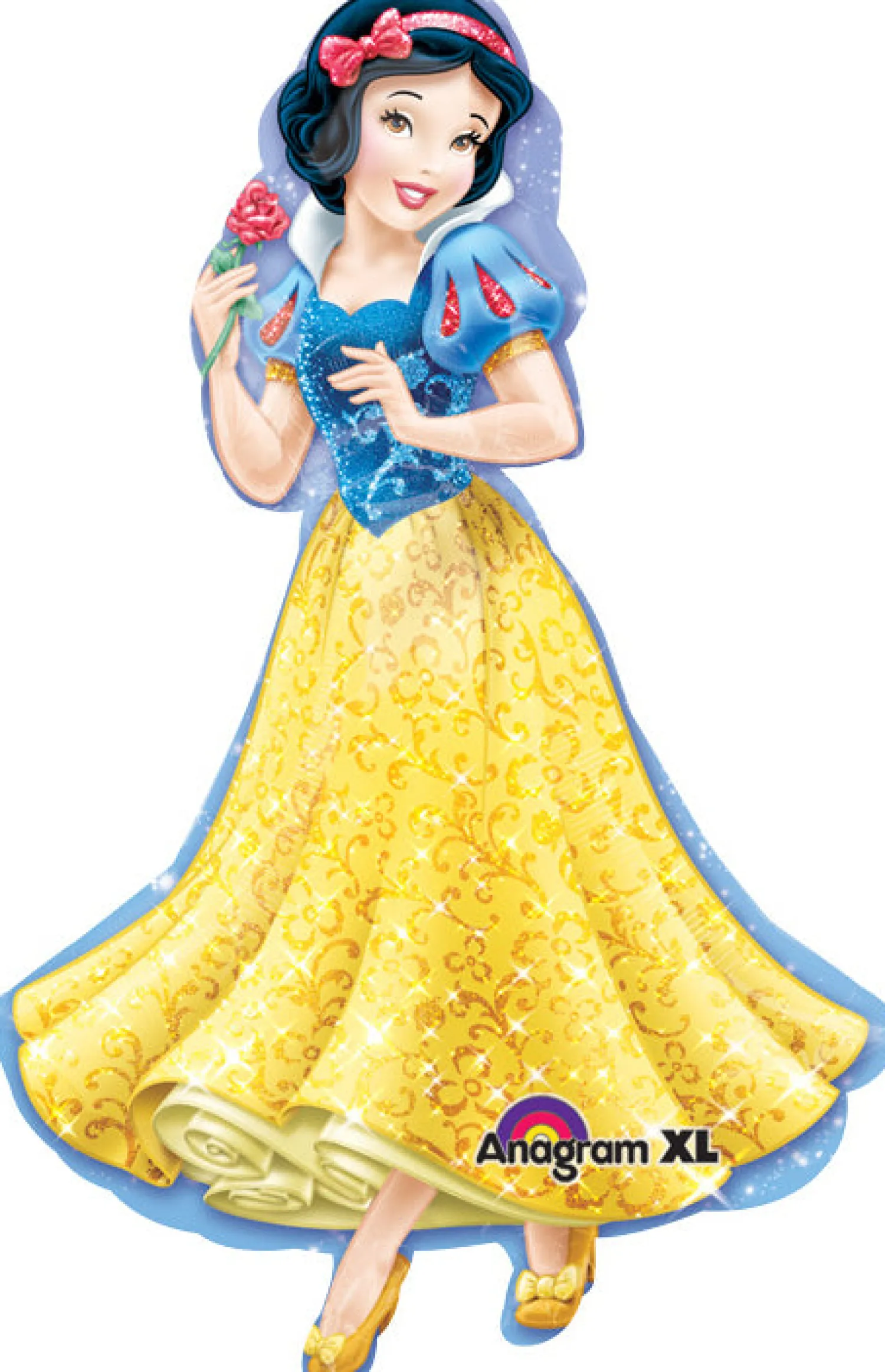 Muotofoliopallot|Disney Prinsessat>Anagram International Inc, 7700 Anagram Drive, MN 55344-7307, USA, http://www.anagramballoons.com/ Lumikki muotofoliopallo