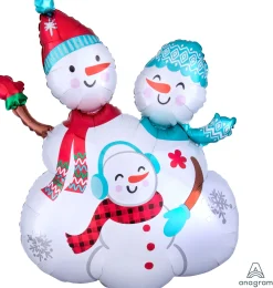 Joulu|Muotofoliopallot>Anagram International Inc, 7700 Anagram Drive, MN 55344-7307, USA, http://www.anagramballoons.com/ Lumiukkoperhe muotofolio