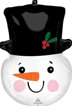 Joulu|Muotofoliopallot>Anagram International Inc, 7700 Anagram Drive, MN 55344-7307, USA, http://www.anagramballoons.com/ Lumiukon pää muotofoliopallo