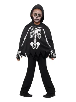 Lasten Naamiaisasut|Halloween>Smiffys II Ltd., New Lane, Leeds, LS11 5DZ United Kingdom, www.smiffys.com Luurankoasu poncho ja hansikkaat lasten