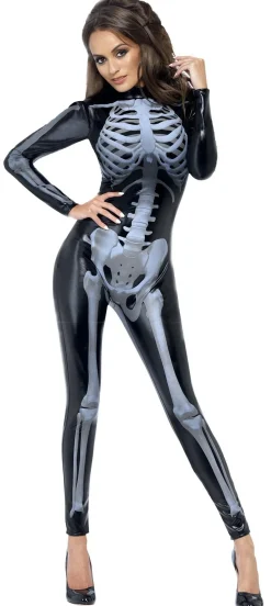 Halloween|Aikuisten Naamiaisasut>Smiffys II Ltd., New Lane, Leeds, LS11 5DZ United Kingdom, www.smiffys.com Luurankohaalari kissanainen M