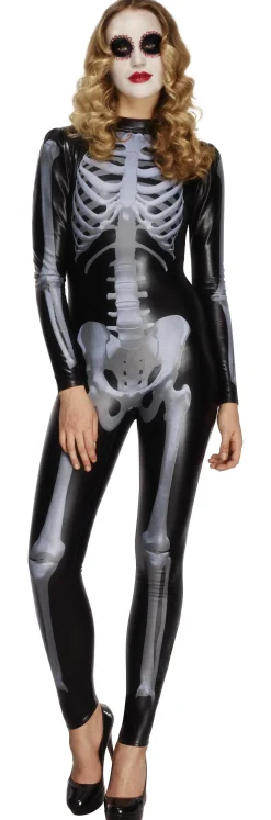 Halloween|Aikuisten Naamiaisasut>Smiffys II Ltd., New Lane, Leeds, LS11 5DZ United Kingdom, www.smiffys.com Luurankohaalari kissanainen M