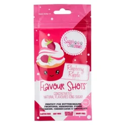Muut Juhlatarvikkeet|Makuaineet>Confetti Oy, Moukarikuja 4 C 1, 4300 TUUSULA, www.confetti.fi Makutomusokeritiiviste, Raspberry Ripple 50 g