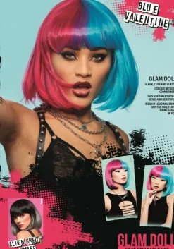Penkkarit|Muut Asusteet>Smiffys II Ltd., New Lane, Leeds, LS11 5DZ United Kingdom, www.smiffys.com Manic Panic peruukki Blue Valentine Glam Doll Wig