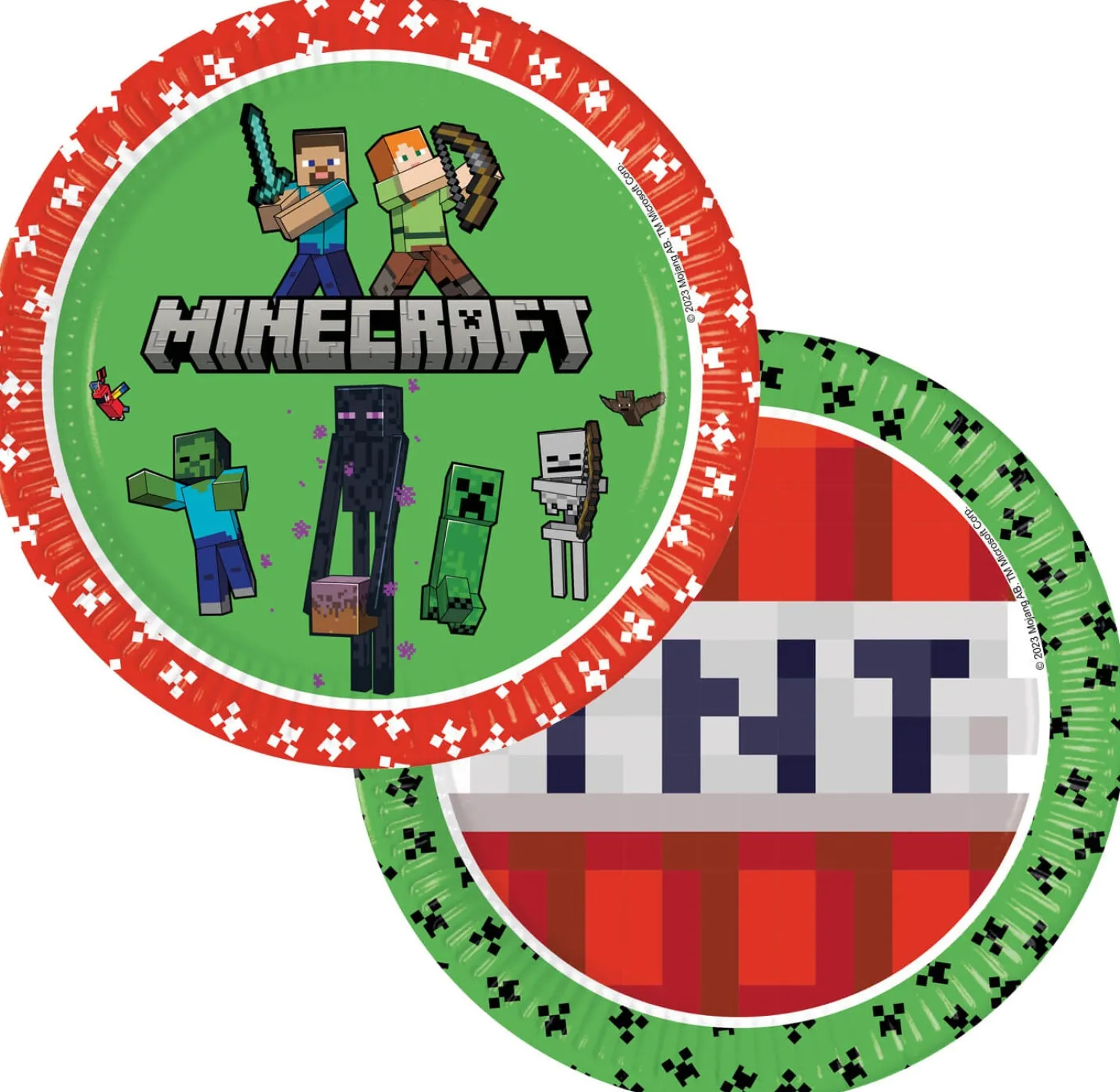 Minecraft|Lautaset>Procos S.A., 56th KLM Paleas Ethnikis, 320-11 Inofita Greece, www.procos.gr Minecraft suuri pahvilautanen 23 cm 8 kpl/pkt