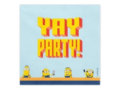 Lautasliinat>PartyDeco sp. z o.o. sp. k., ul. Kolumba 1, 70-035 Szczecin, www.partydeco.com Minion suuri lautasliina 33 x 33 cm 20 kpl/pkt