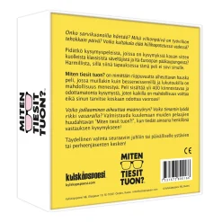 Muut Juhlatarvikkeet|Pelit Ja Leikit>Toyrock Oy, Lemminkäisenkatu 46, 20520 TURKU, www.toyrock.fi MITEN TIESIT TUON -KYSYMYSPELI