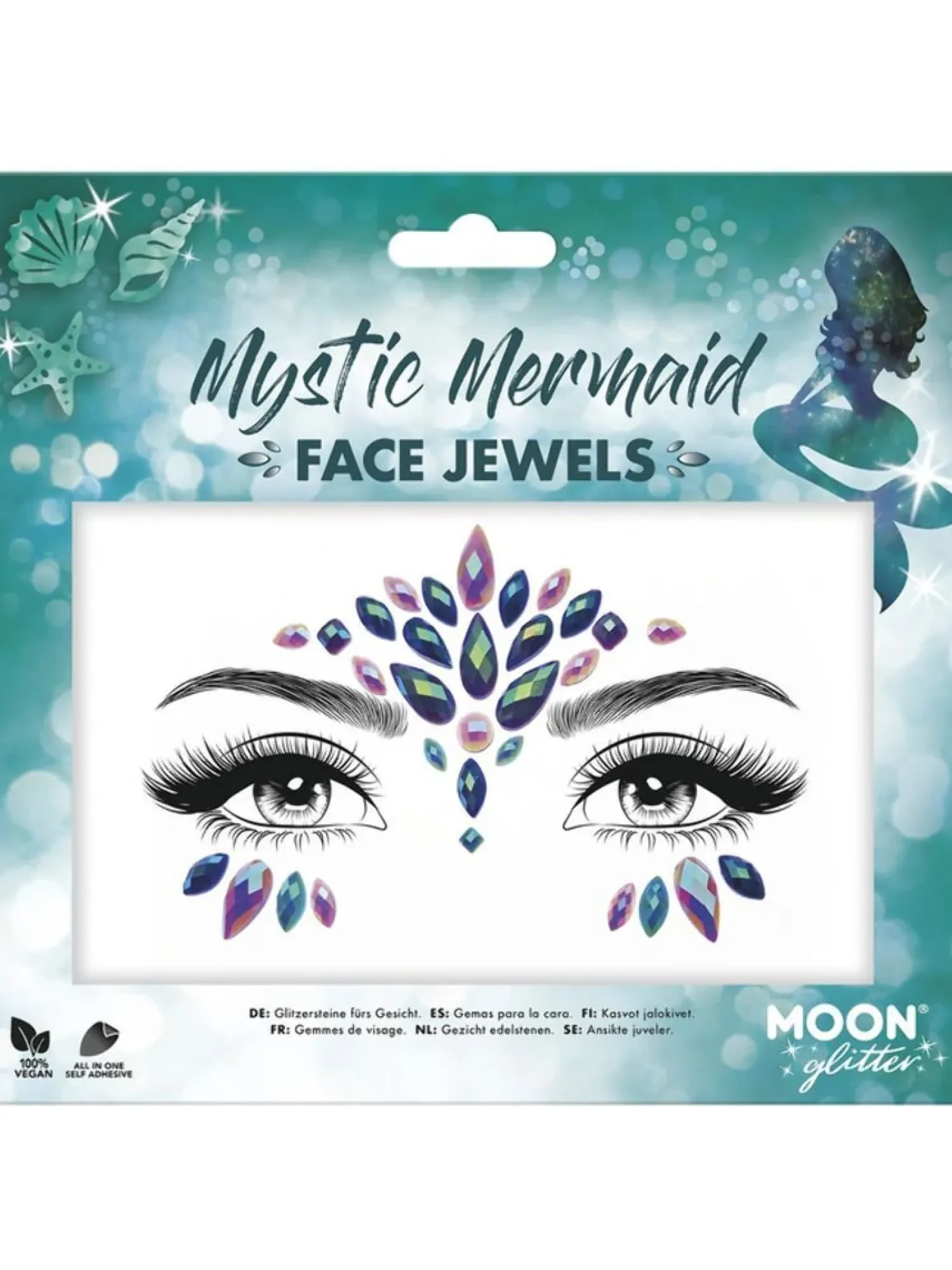 Joulu|Festarit>Smiffys II Ltd., New Lane, Leeds, LS11 5DZ United Kingdom, www.smiffys.com Moon kasvotimantit Mermaid
