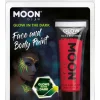 Kasvovärit|Halloween>Smiffys II Ltd., New Lane, Leeds, LS11 5DZ United Kingdom, www.smiffys.com Moon kasvovärituubi pimeässä hohtava oranssinpunainen 12 ml