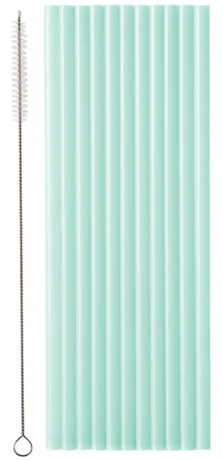 Juomatarvikkeet|Värikattaus>PartyDeco sp. z o.o. sp. k., ul. Kolumba 1, 70-035 Szczecin, www.partydeco.com Muovipilli uudelleenkäytettävä puhdistusharjalla 23 cm vihreä 12 kpl/pkt