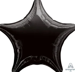 Pienet Foliopallot|Yksiväriset Foliopallot>Anagram International Inc, 7700 Anagram Drive, MN 55344-7307, USA, http://www.anagramballoons.com/ Musta tähti foliopallo