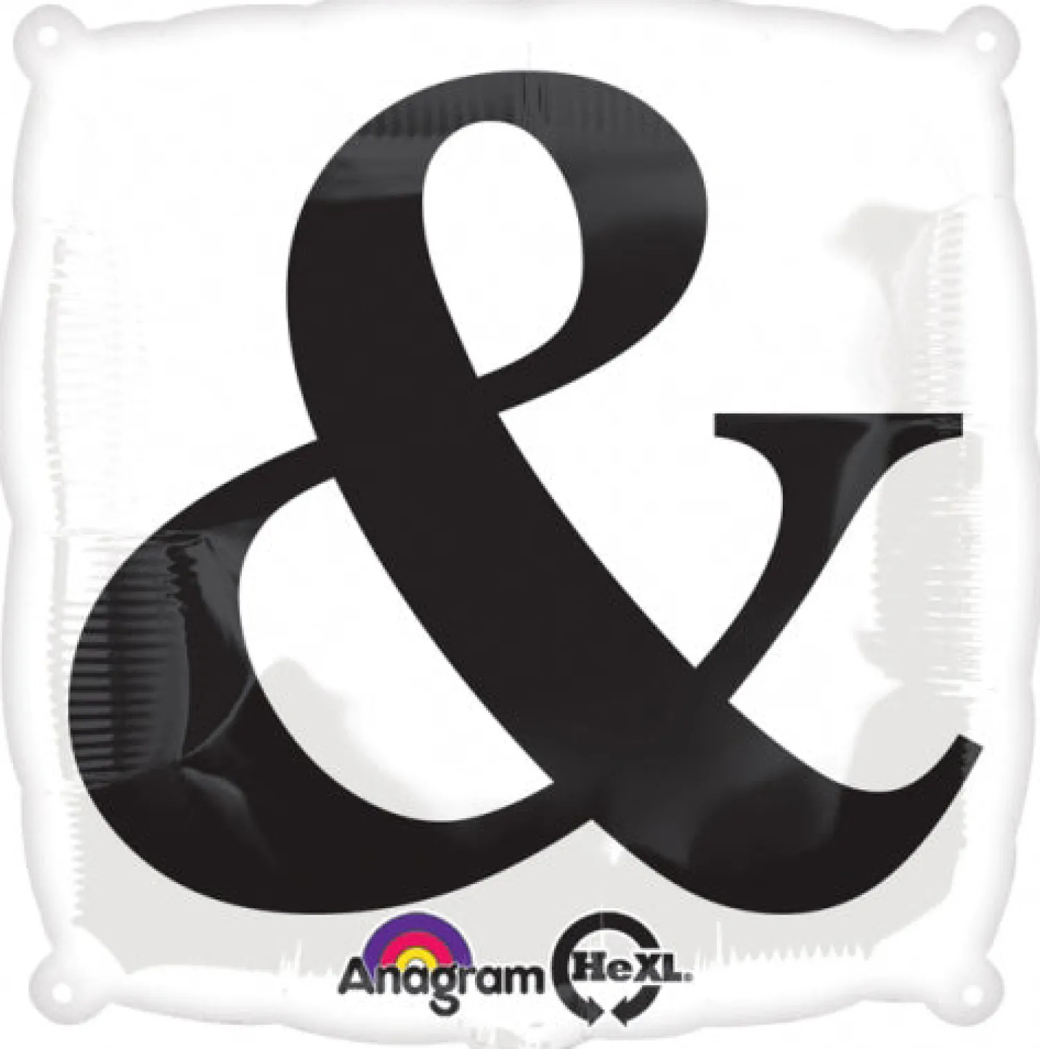 Pienet Foliopallot>Anagram International Inc, 7700 Anagram Drive, MN 55344-7307, USA, http://www.anagramballoons.com/ Musta "&"valkoisella foliopallo