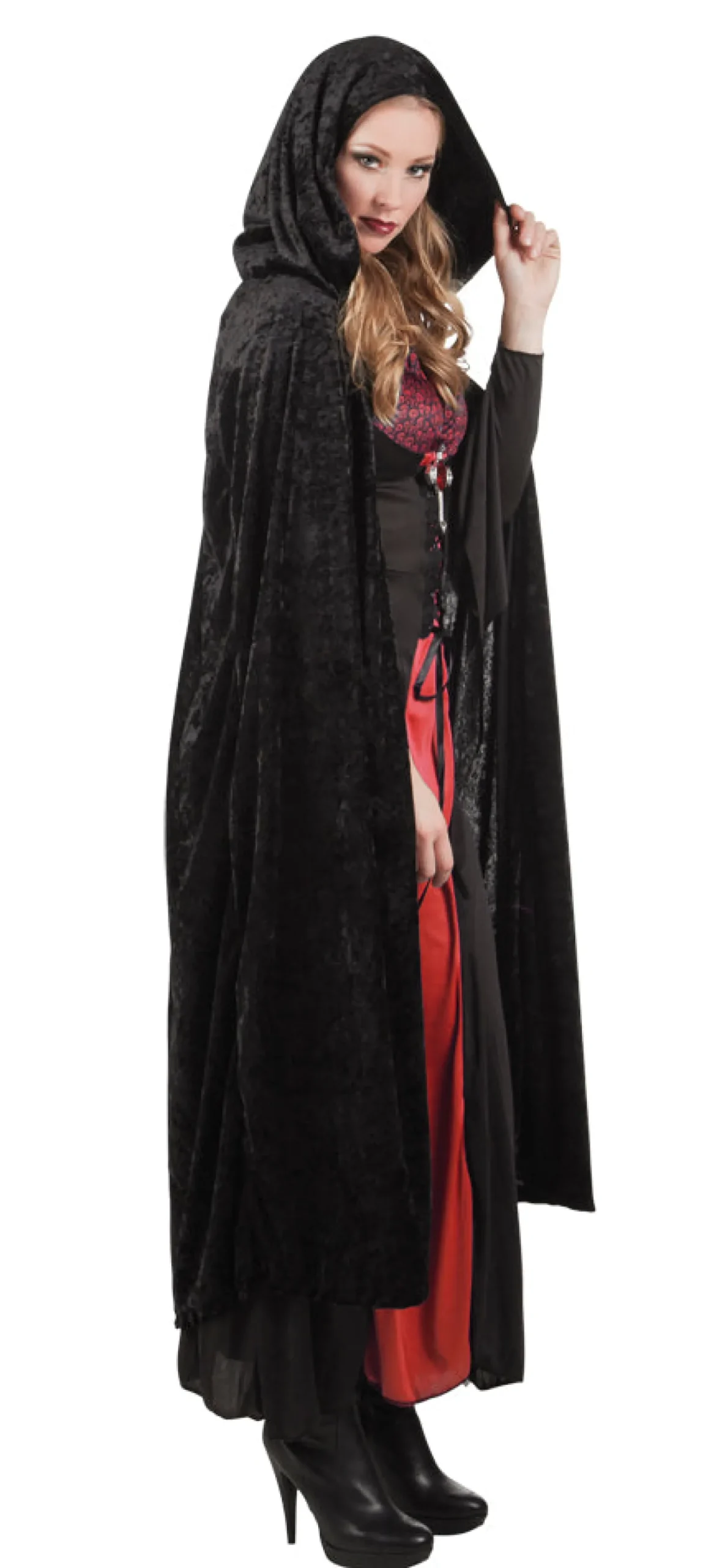 Muut Asusteet|Halloween>Boland Party Partners, P. O. Box 518, AK ALPHEN A/D RIJN, https://boland.eu Musta viitta hupulla 170 cm
