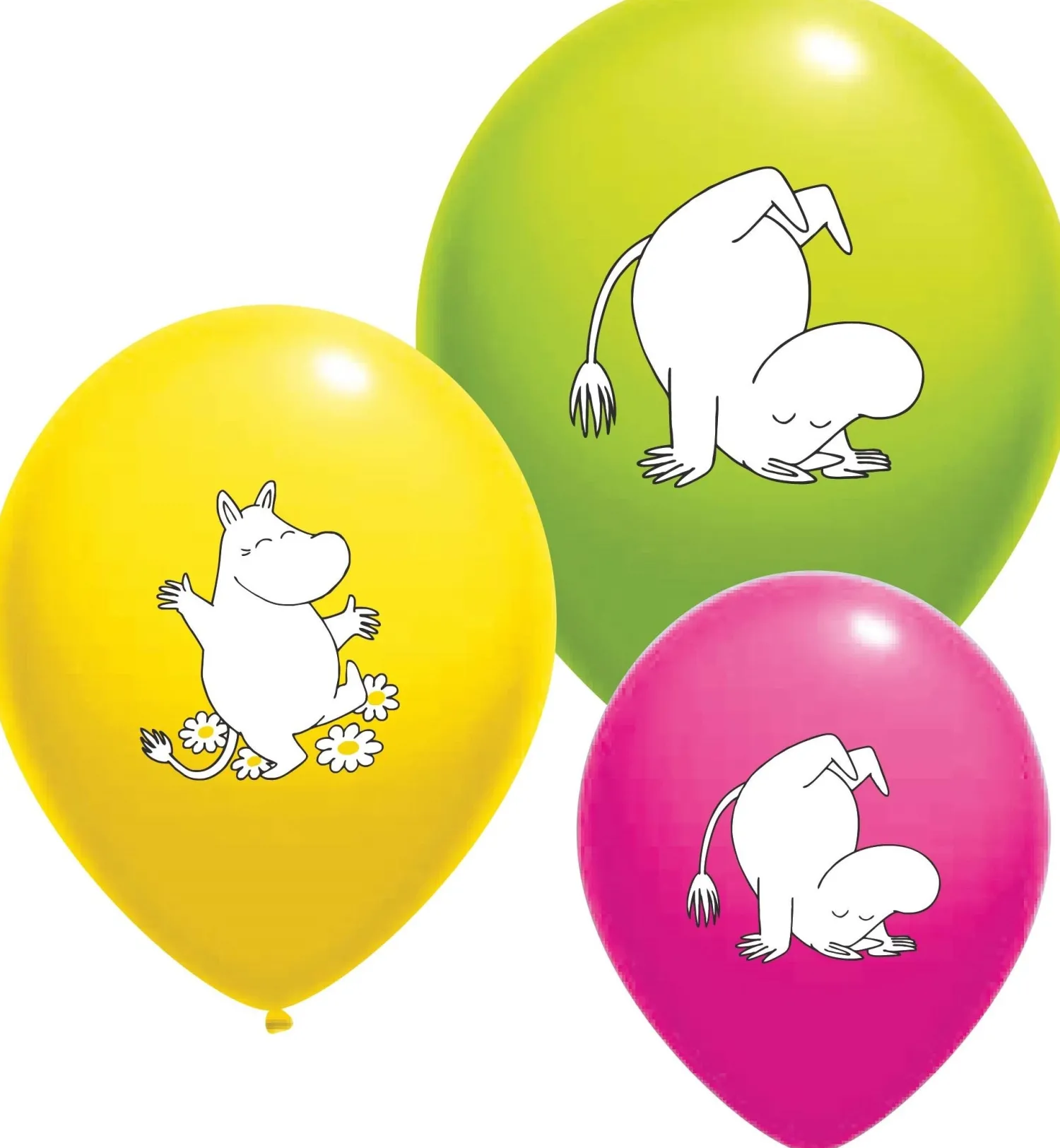 Painetut Ja Kuvioidut Ilmapallot>Ilmapallokeskus Balloon Center Oy Part of Toyrock Group, Tiilipojanlenkki 9, 01720 VANTAA, www.ilmapallokeskus.fi Muumi kumipallot 6 kpl/pss
