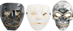 Naamarit Ja Silmikot|Halloween>Goodmark Europe NV, Industrielaan 15, 8520 Kuurne, www.goodmarkgroup.com Naamari halloween neon lajitelmatuote, 3 erilaista