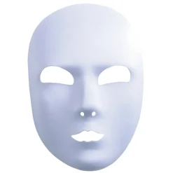 Penkkarit|Naamarit Ja Silmikot>CARNIVAL TOYS SRL, VIA GOLDONI 1, 48026 GODO DI RUSSI, RA, www.carnivaltoys.it Naamari, robotti valkoinen