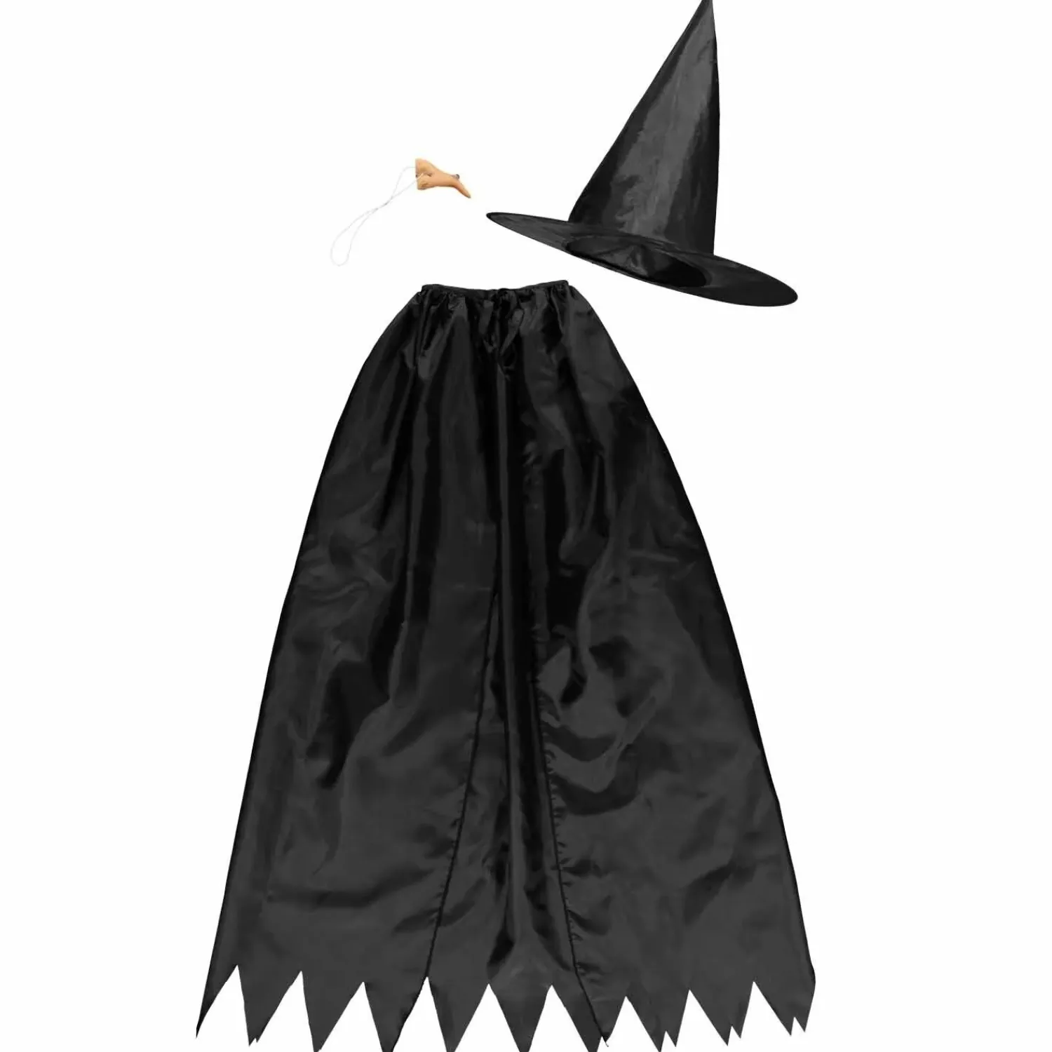 Halloween|Aikuisten Naamiaisasut>IV Beck / Amscan Europe GmbH, Dettinger Str. 148, 73230 Kirchheim/Teck, Germany, www.amscan-europe.com Noidan asusetti; viitta, hattu ja nenä