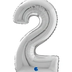 Numerofoliopallot|Vanhojentanssit>Grabo Intl Srl, Via del Lavoro 33, 47853 CORIANO, ITALY, www.graboballoons.com Numerofolio 2 hopeanvärinen 70 cm