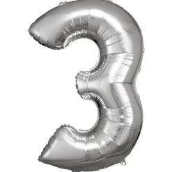 Numerofoliopallot>Riethmüeller Numerofolio 3 hopeanvärinen 86 cm