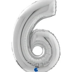 Numerofoliopallot|Vanhojentanssit>Grabo Intl Srl, Via del Lavoro 33, 47853 CORIANO, ITALY, www.graboballoons.com Numerofolio 6 hopeanvärinen 70 cm